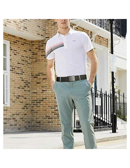 Cinturón Elástico Nylon WYuZe - 2 Cinturones Ajustables para Hombre