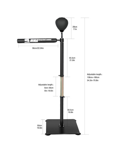 Barra de Boxeo Giratoria INNOLIFE Ajustable 137-180 cm