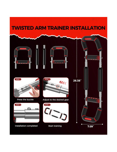 Entrenador de Brazos Twister RENRUI BLQ con 5 Niveles de Resistencia