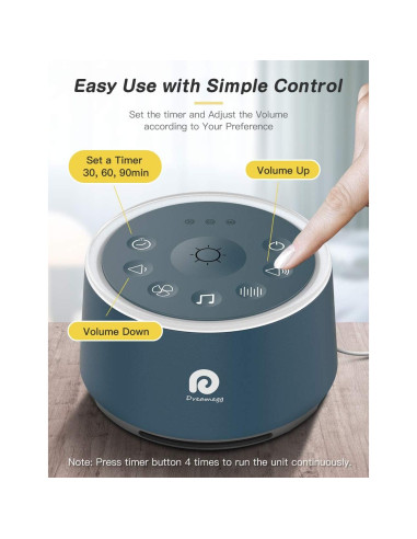 Máquina de Sonido Dreamegg D1 con Luz Nocturna y Temporizador