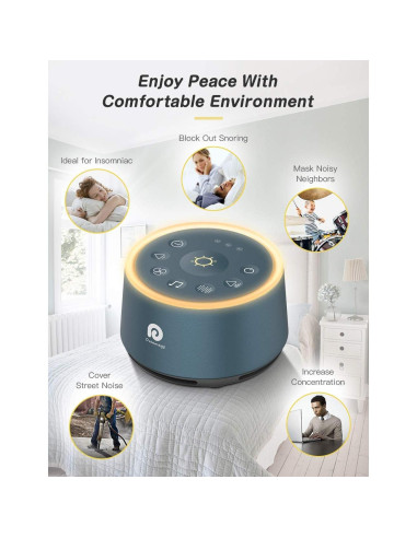 Máquina de Sonido Dreamegg D1 con Luz Nocturna y Temporizador