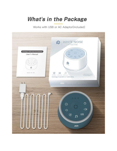 Máquina de Sonido Dreamegg D1 con Luz Nocturna y Temporizador