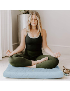 Cojín de Meditación Florensi Zabuton 100% Algodón Azul Pálido 2