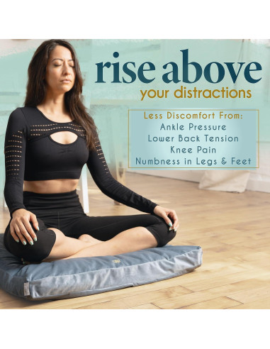 Cojín de Meditación Florensi Zabuton 100% Algodón Azul Pálido