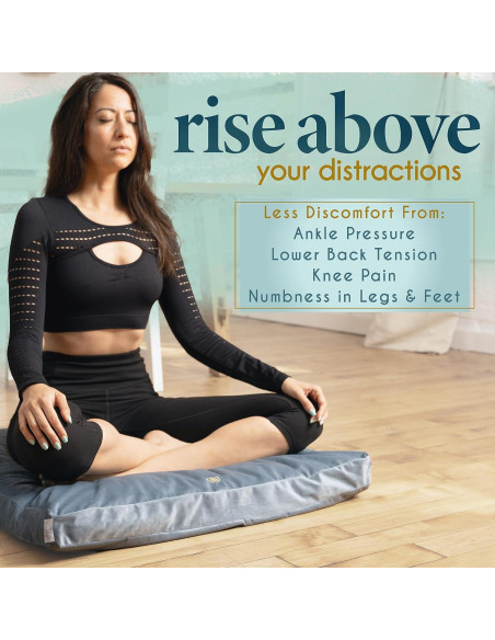 Cojín de Meditación Florensi Zabuton 100% Algodón Azul Pálido