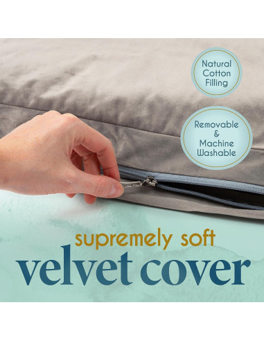 Cojín de Meditación Florensi Zabuton 100% Algodón Azul Pálido