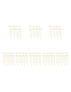 Juego de 64 Mini Rastrillos de Bambú Sewroro para Jardín Zen