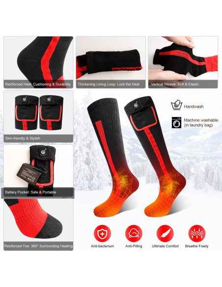 Calcetines Calentados Eléctricos Sun Will X-Large 7.4V