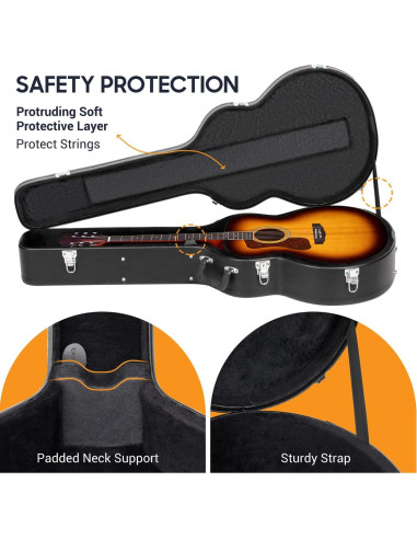 Estuche Duro para Guitarra Acústica CAHAYA 42" Impermeable