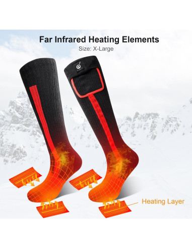 Calcetines Calentados Eléctricos Sun Will X-Large 7.4V