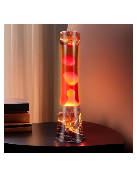Lámpara de Lava BAOYIKU 16 Pulgadas Naranja y Roja