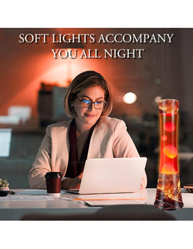 Lámpara de Lava BAOYIKU 16 Pulgadas Naranja y Roja