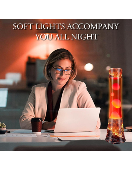 Lámpara de Lava BAOYIKU 16 Pulgadas Naranja y Roja