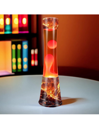 Lámpara de Lava BAOYIKU 16 Pulgadas Naranja y Roja