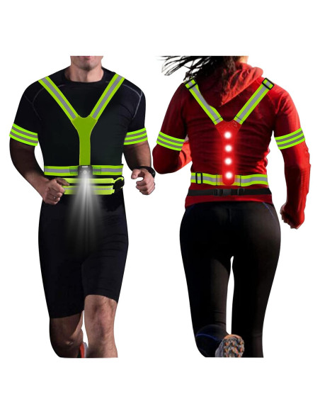 Conjunto de Seguridad LED rnairni para Correr y Ciclismo