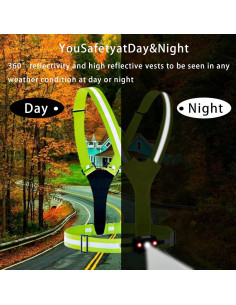 Conjunto de Seguridad LED rnairni para Correr y Ciclismo 2