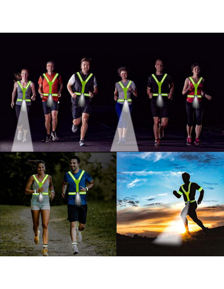 Conjunto de Seguridad LED rnairni para Correr y Ciclismo