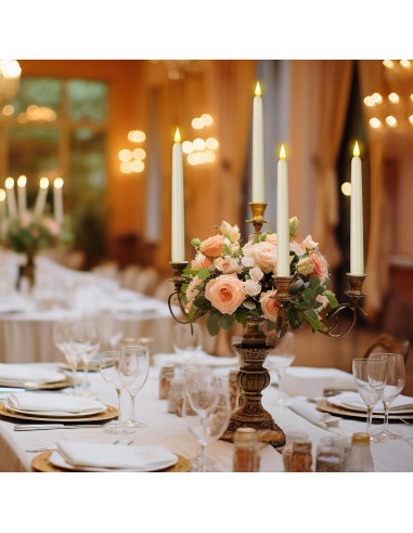 Velas LED Sin Llama Marfil 9pack con Control Remoto y Temporizador