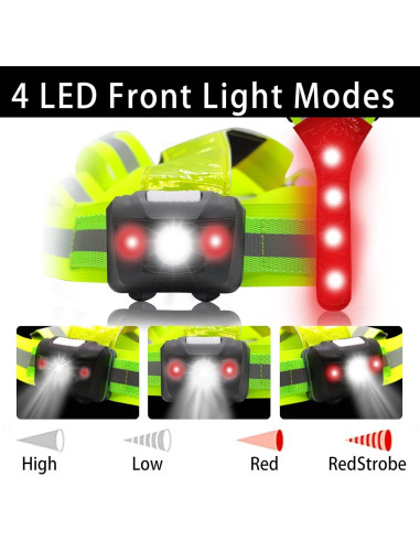 Conjunto de Seguridad LED rnairni para Correr y Ciclismo