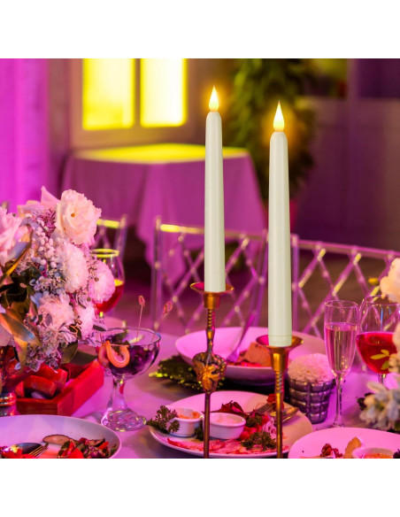 Velas LED Sin Llama Marfil 9pack con Control Remoto y Temporizador