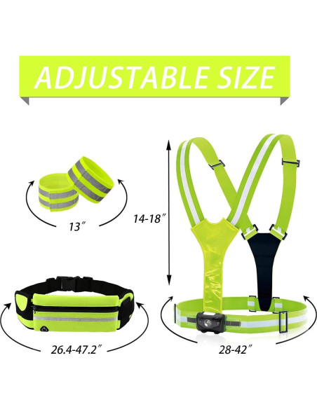 Conjunto de Seguridad LED rnairni para Correr y Ciclismo