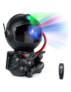 Lámpara Proyector de Galaxia Astronauta Negro con Guitarra