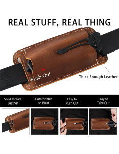 Funda de Cuchillo Horizontal Biobasedon de Cuero 12.8x9.7 cm 2