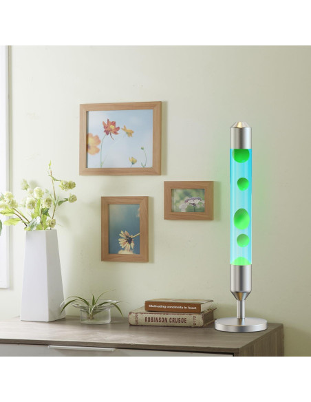 Lámpara de Movimiento Líquido Kyzfy 62 cm Verde y Azul