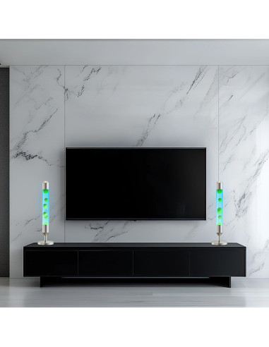 Lámpara de Movimiento Líquido Kyzfy 62 cm Verde y Azul