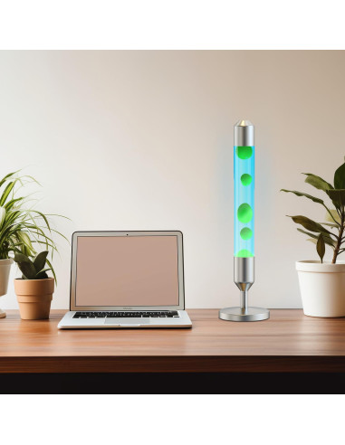 Lámpara de Movimiento Líquido Kyzfy 62 cm Verde y Azul