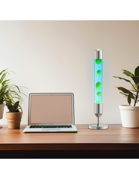 Lámpara de Movimiento Líquido Kyzfy 62 cm Verde y Azul