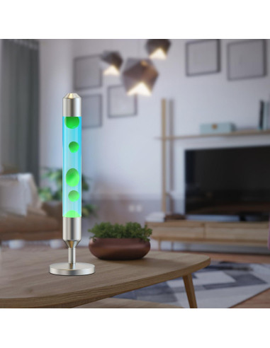 Lámpara de Movimiento Líquido Kyzfy 62 cm Verde y Azul