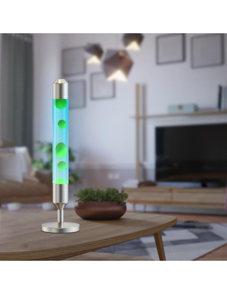 Lámpara de Movimiento Líquido Kyzfy 62 cm Verde y Azul