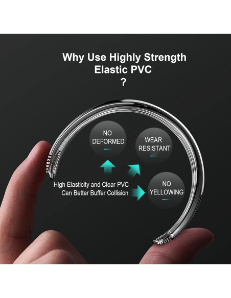 Bumpers Transparentes Uniticber 4 Piezas 14.69x1.70cm