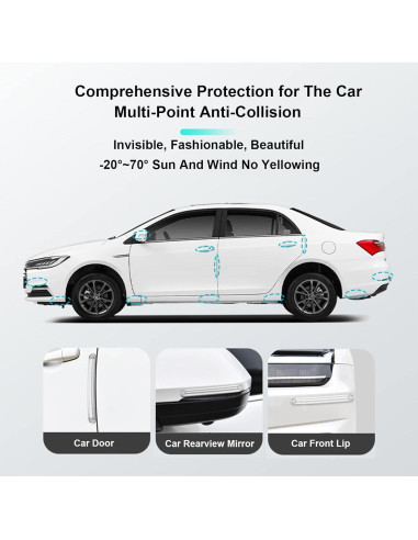 Bumpers Transparentes Uniticber 4 Piezas 14.69x1.70cm