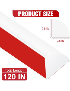 Moldura Flexible Autoadhesiva ToLanbbt 120 cm Blanca 2