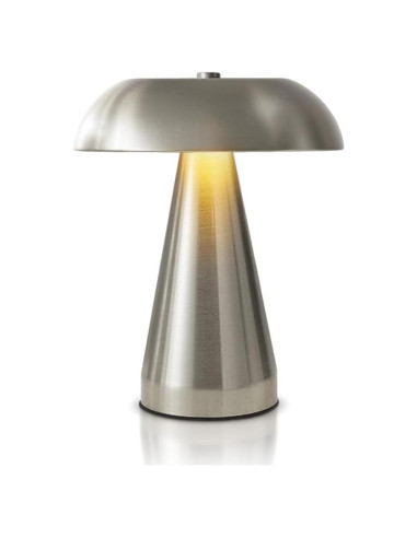 Lámpara de Mesa LED Inalámbrica Leroxo Plata 3 Colores