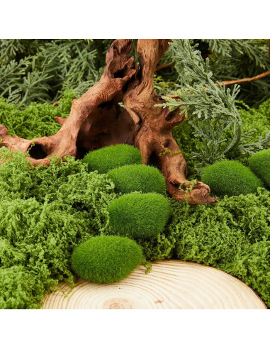 Fensong 30 Piezas de Rocas de Musgo Artificial Verde 4.5 cm