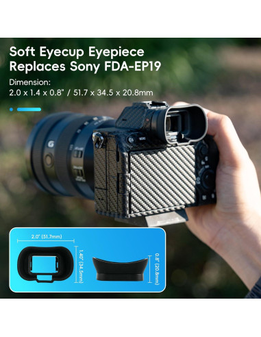 Copa ocular de silicona suave para visor Sony Alpha A1II A7R V A7 IV A7S III