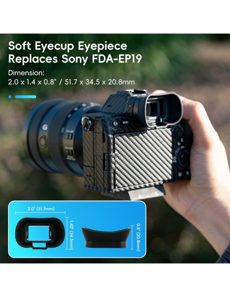 Copa ocular de silicona suave para visor Sony Alpha A1II A7R V A7 IV A7S III