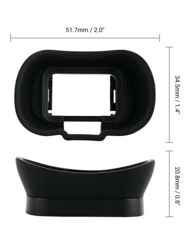 Copa ocular de silicona suave para visor Sony Alpha A1II A7R V A7 IV A7S III