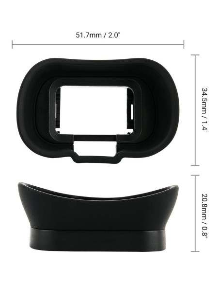 Copa ocular de silicona suave para visor Sony Alpha A1II A7R V A7 IV A7S III