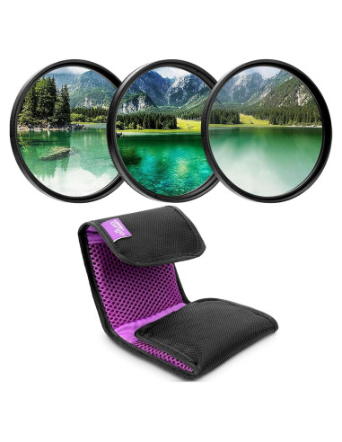 Kit de Filtros de Lente Altura Photo 77mm UV CPL ND + Estuche