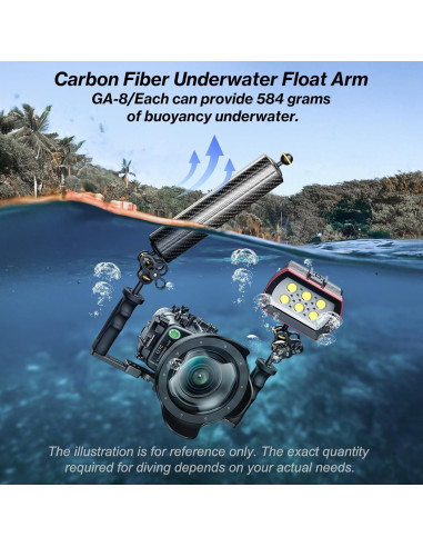 Brazo Flotante de Fibra de Carbono Sea Frogs GA-8 30.48cm