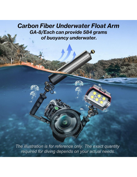 Brazo Flotante de Fibra de Carbono Sea Frogs GA-8 30.48cm