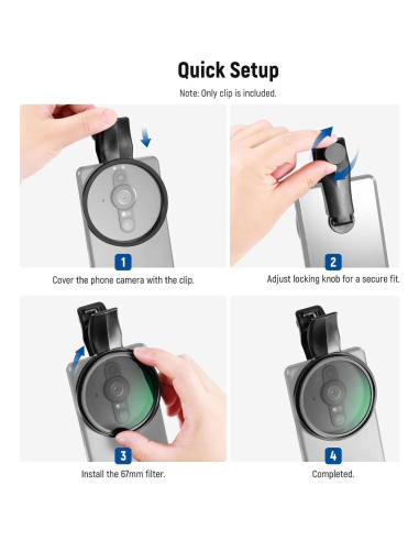 Abrazadera de Filtro de Lente NEEWER 67mm para Teléfono