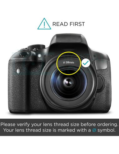 Tapa de lente Canon 58mm Altura Photo - Paquete de 2