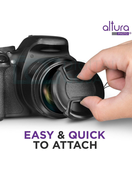 Tapa de lente Canon 58mm Altura Photo - Paquete de 2