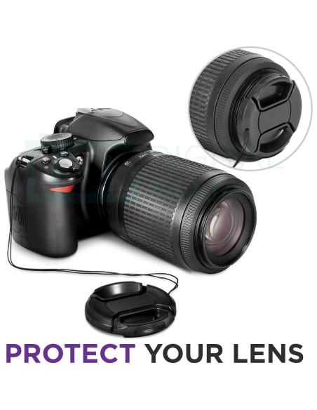 Tapa de lente Canon 58mm Altura Photo - Paquete de 2