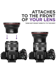 Lente Gran Angular 49MM HD 0.43X Altura Photo con Macro 2